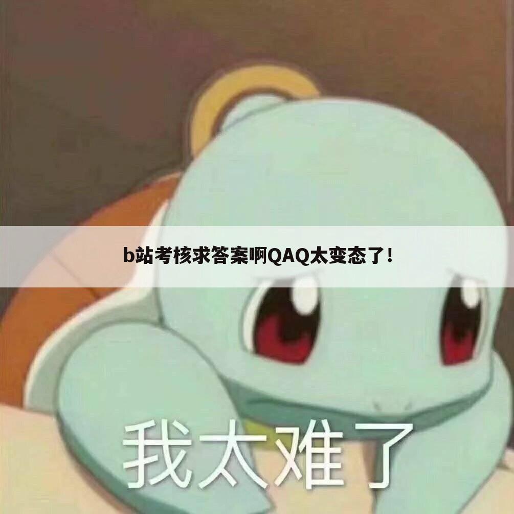 b站考核求答案啊QAQ太变态了!