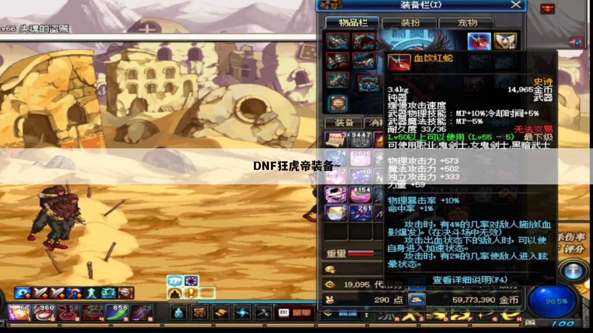DNF狂虎帝装备~