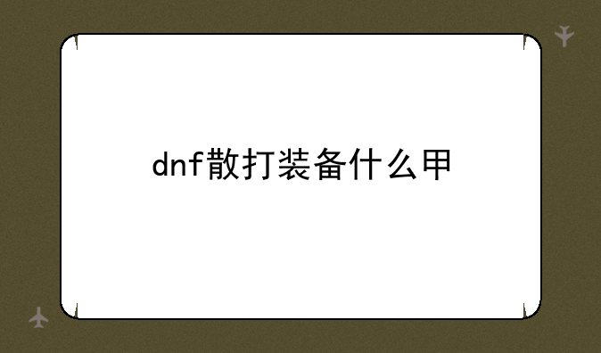 dnf散打装备什么甲