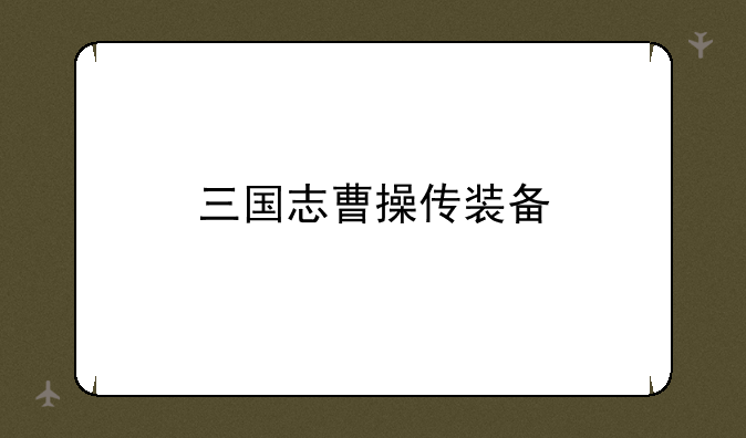 三国志曹操传装备