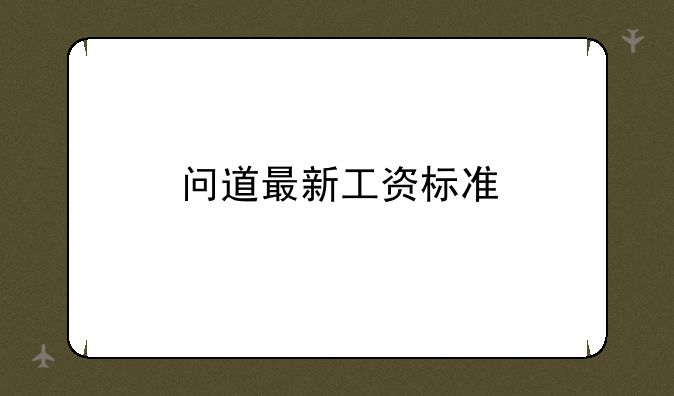 问道最新工资标准