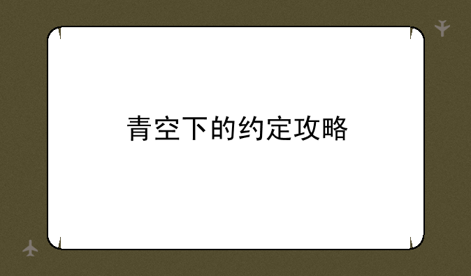 青空下的约定攻略
