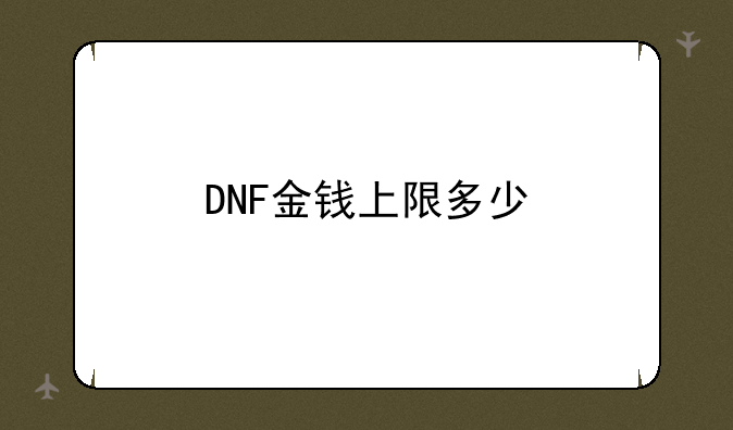 DNF金钱上限多少