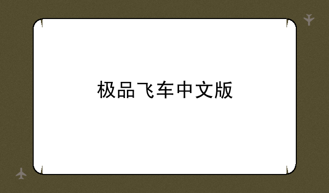 极品飞车中文版