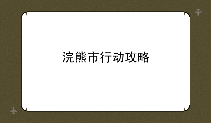 浣熊市行动攻略
