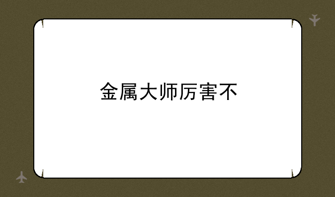 金属大师厉害不