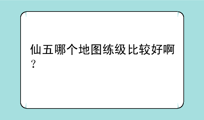 仙五哪个地图练级比较好啊？