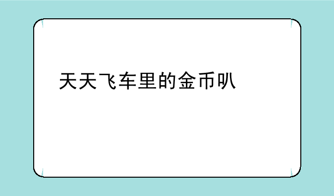 天天飞车里的金币可以买什么