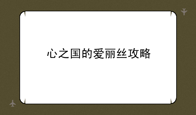心之国的爱丽丝攻略