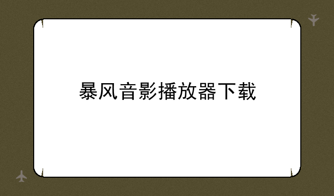 暴风音影播放器下载