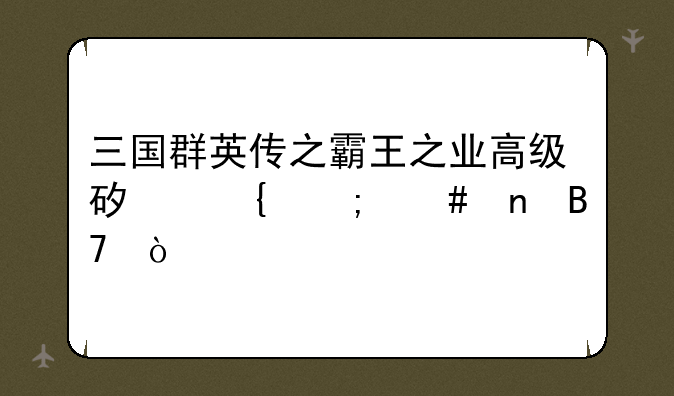 三国群英传之霸王之业高级矿洞怎么更名？