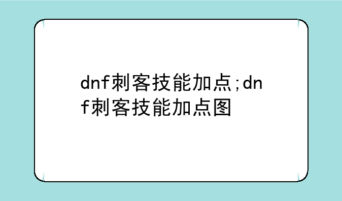 dnf刺客技能加点;dnf刺客技能加点图
