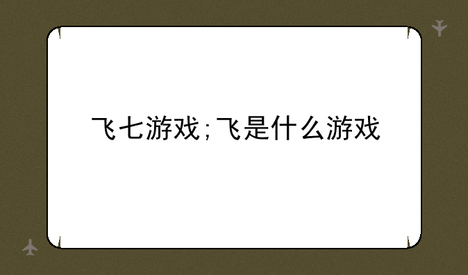 飞七游戏;飞是什么游戏